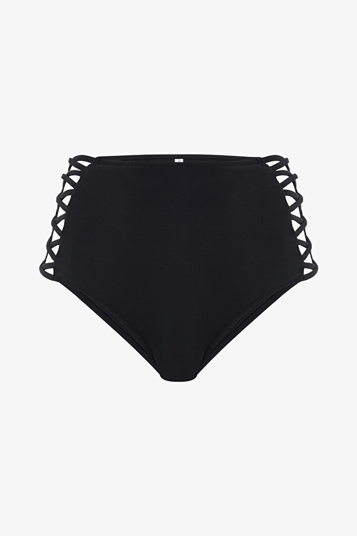 Siyah High Fashion Yüksek Bel Bikini Altı - 4