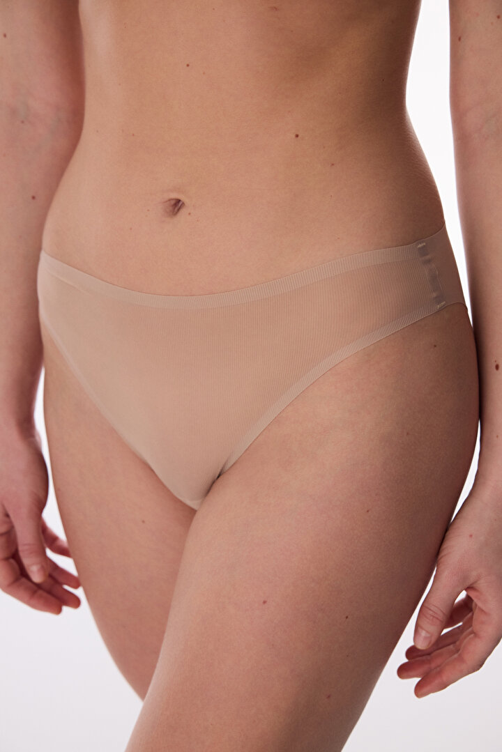 Bej Zerogram Slip Külot - 1