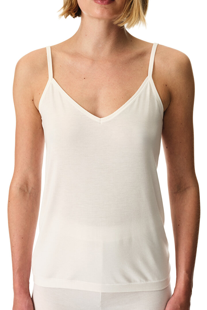 Ecru Collagen Thin-Strap Tank Top - 2