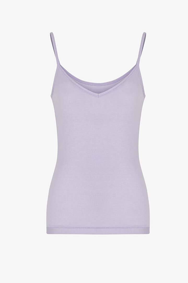 Lilac Collagen Thin-Strap Tank Top - 1