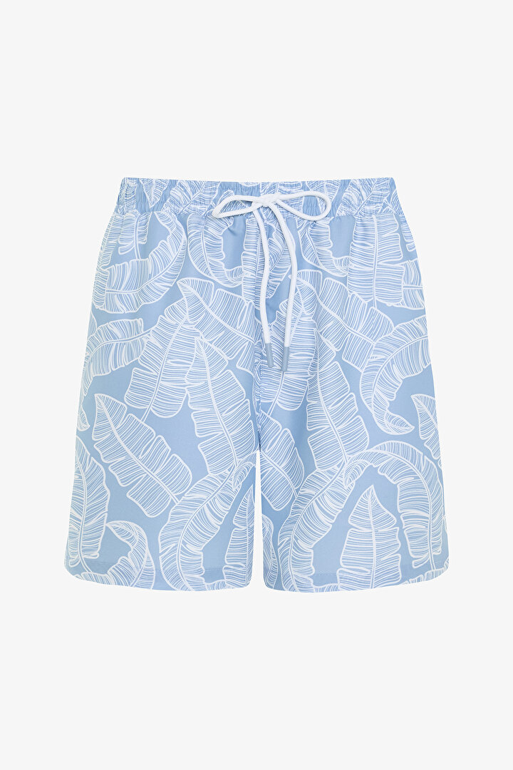 Summer Leaf Yaprak Desenli Erkek Şort Mayo - 1