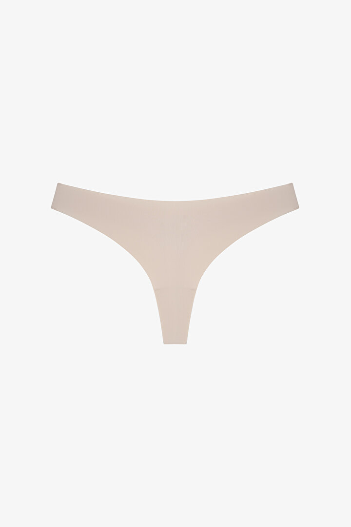 Ceramic Beige Invisible Laser Cut Thong - 1