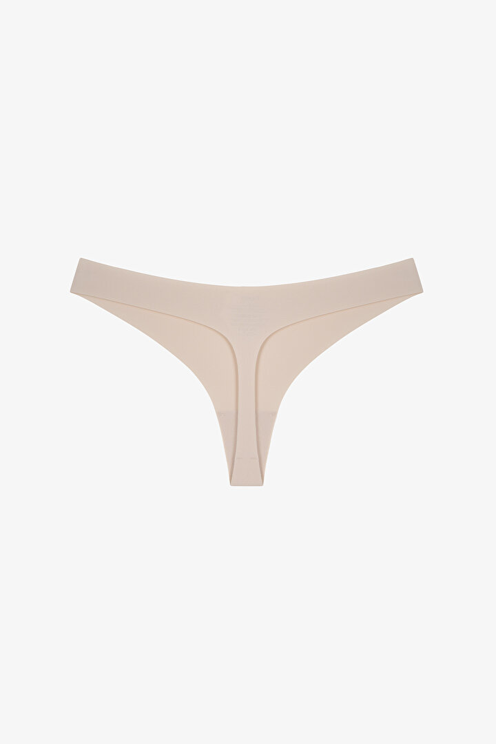 Ceramic Beige Invisible Laser Cut Thong - 2