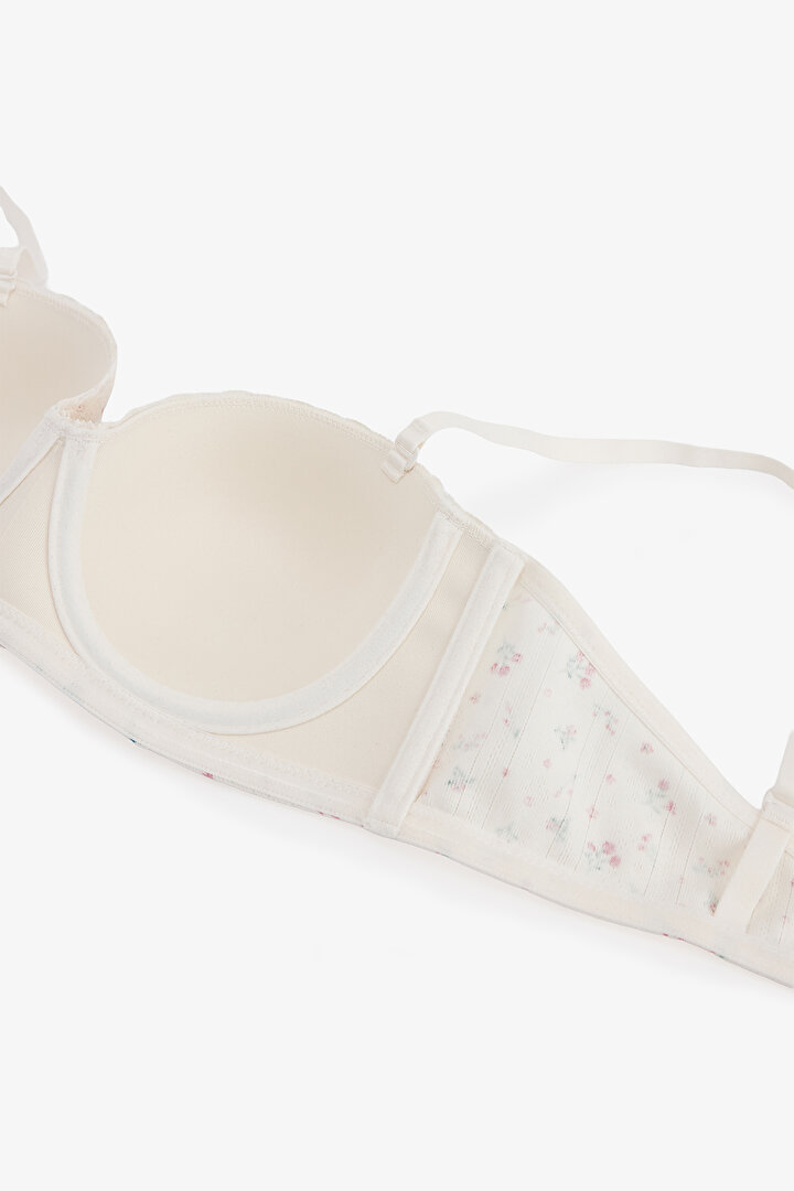 Ekru Lotus Straplez Desenli Pointel Sütyen - 2