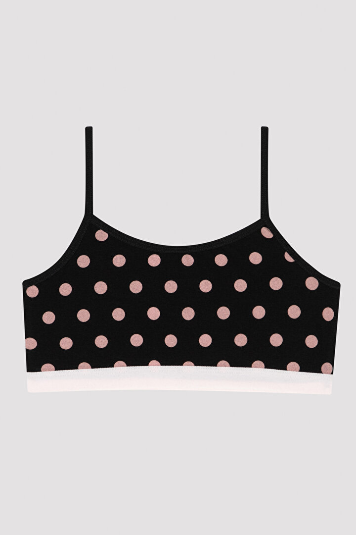 Girls Dotted 2in1 Crop Top - 2