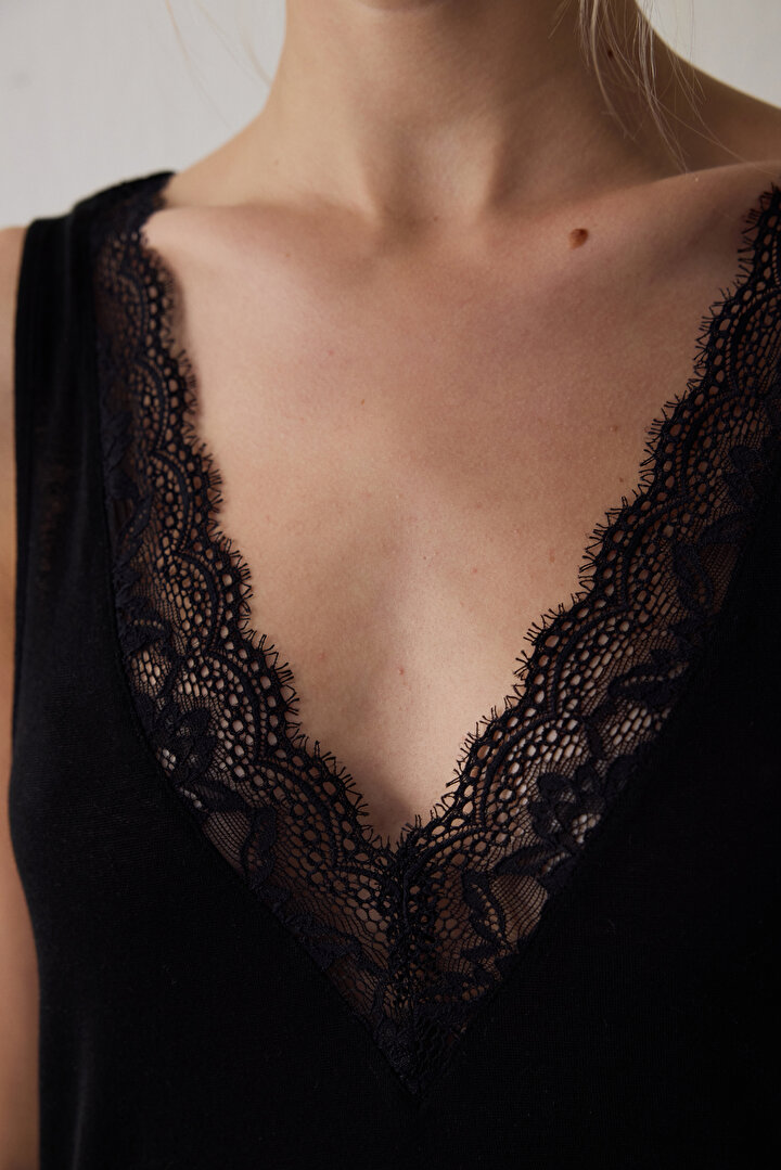 Siyah Cashmere Blend Atlet - 2