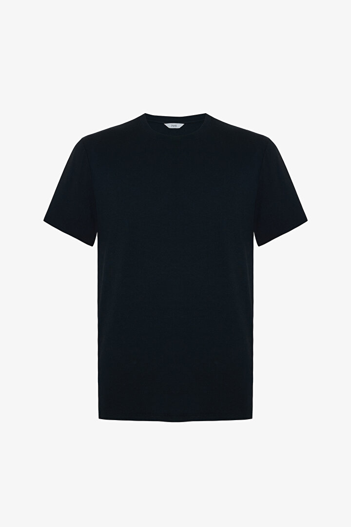 Erkek Siyah Modal Tişört - 1