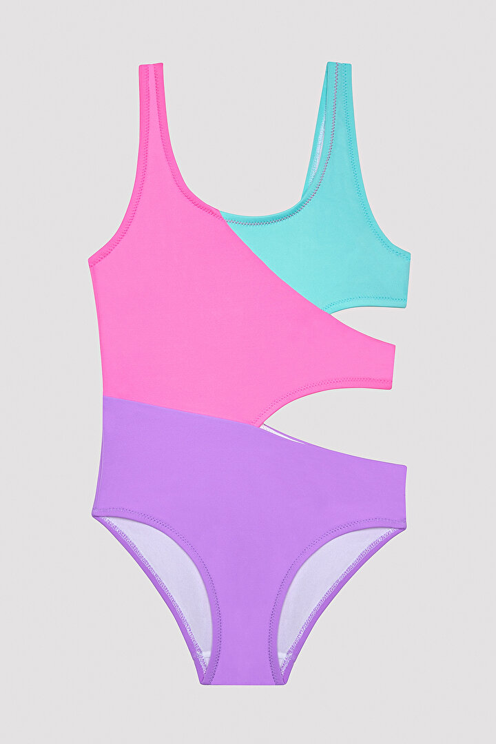 Kız Çocuk Pembe Garden Mayokini - 1