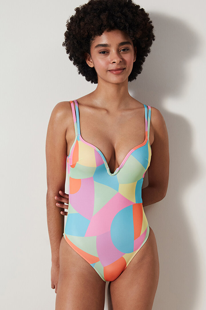 Aqua Push Up Multi Colour Suit - 2