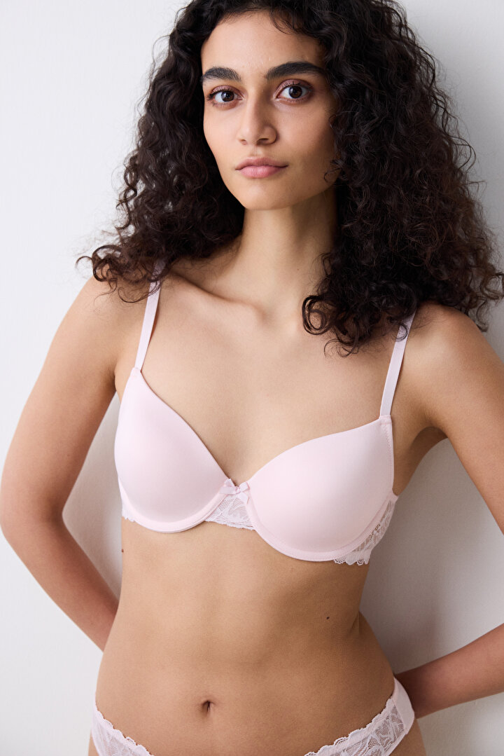 Full Cup Pink Bra - 2