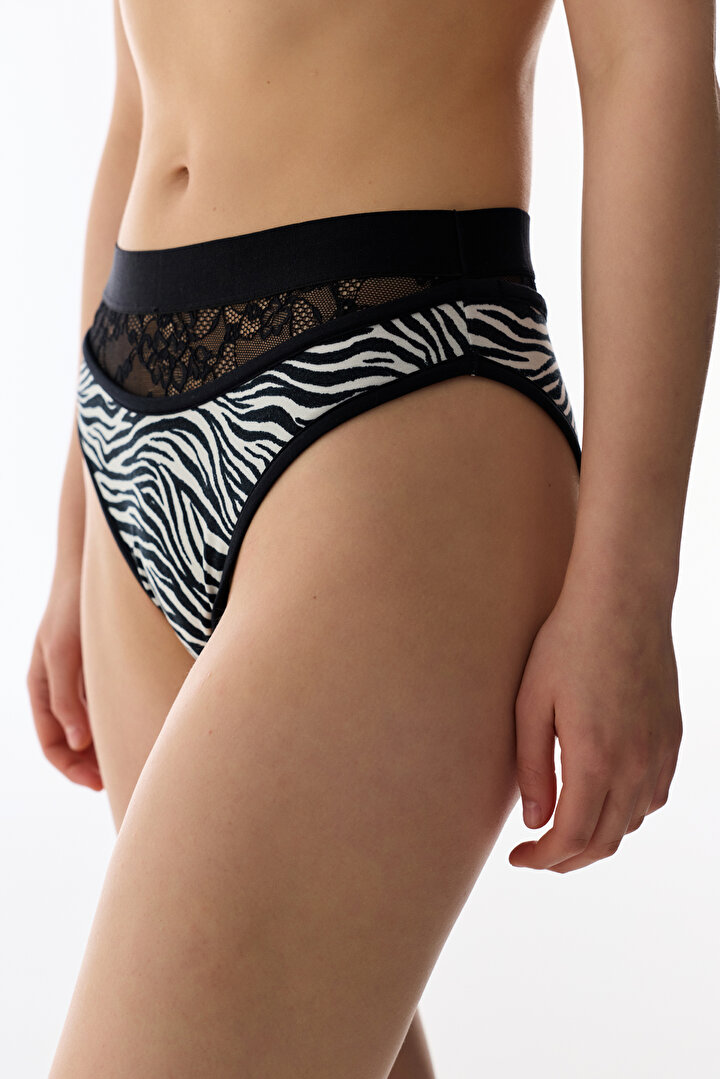 Zebra Highleg Slip - 1