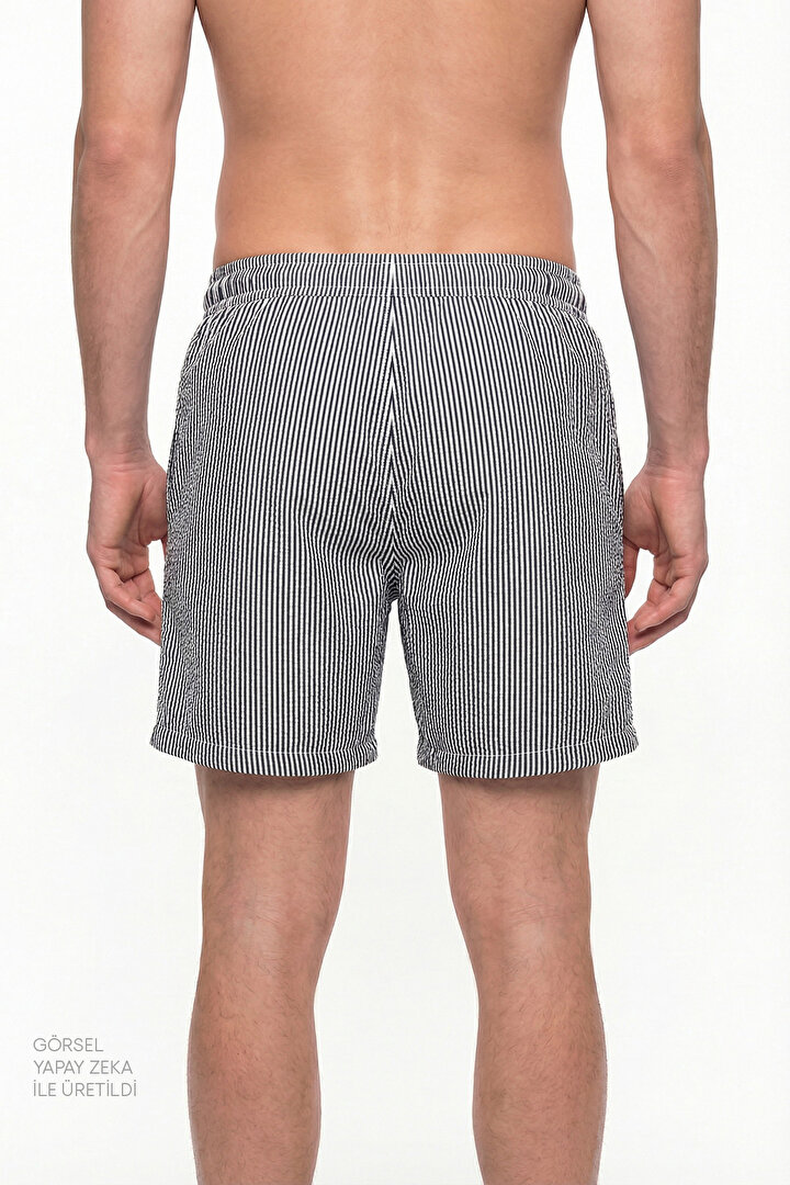 Erkek İndigo Navy Tissue Şort - 2