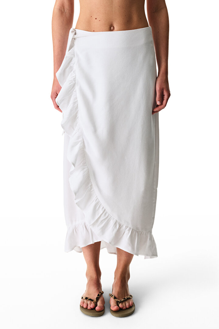 Beyaz Frill Pareo - 1