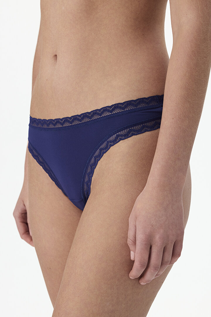 Navy Easy Trim Thong Briefs - 1