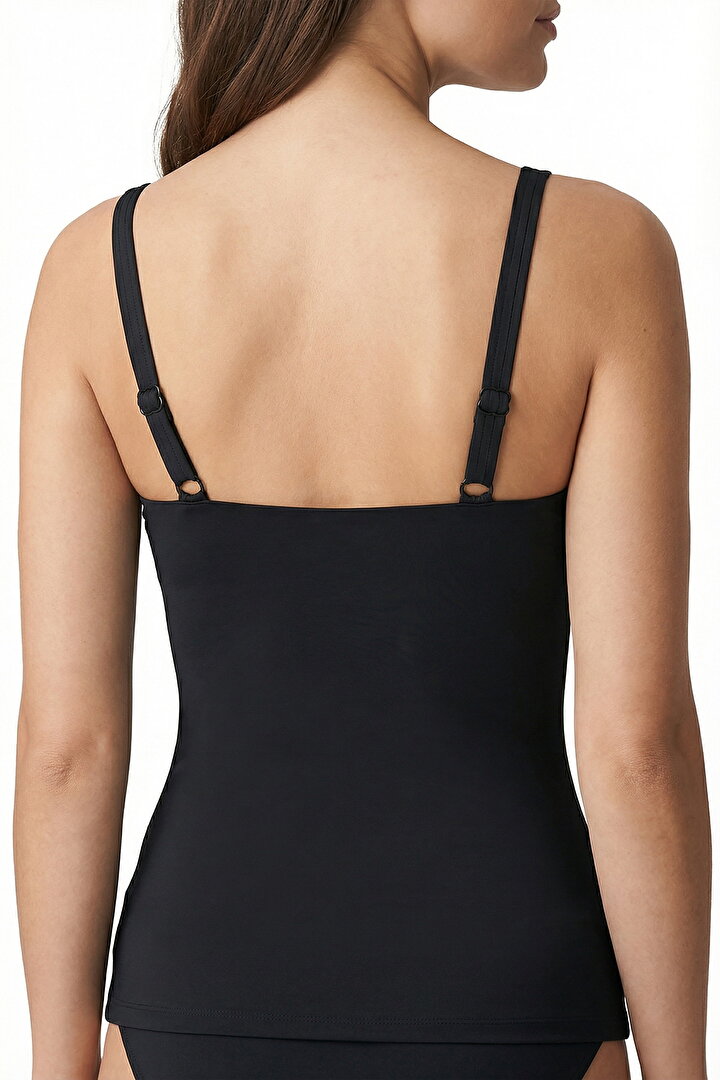 Siyah Büzgülü Bikini Üstü - 2