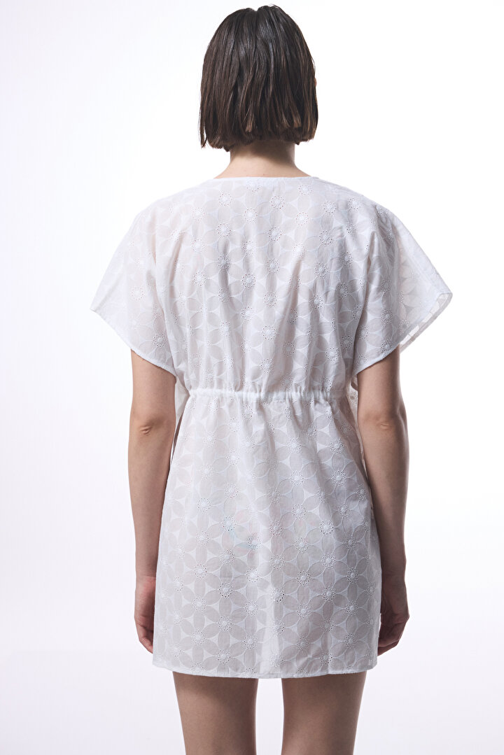 Kırık Beyaz Brode  Kaftan - 2