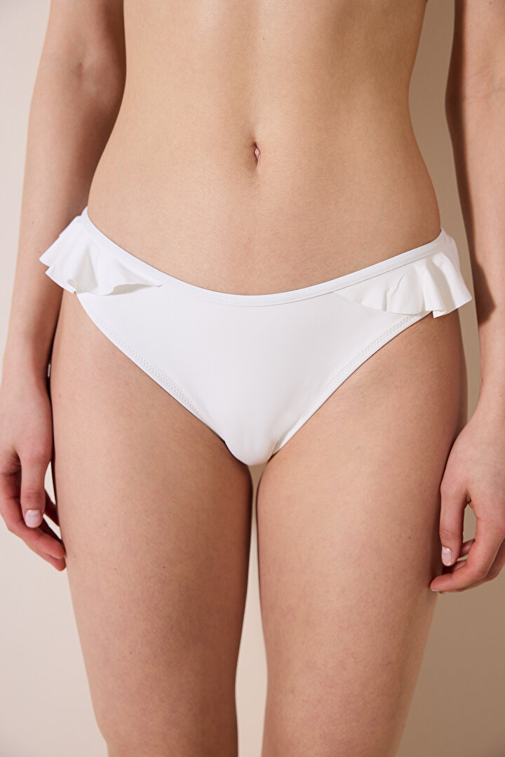 Ori Frill White Bikini Bottom - 1