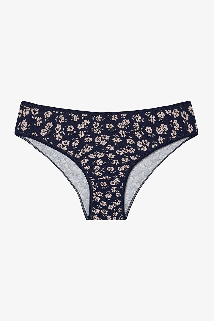 Darker Flower Çiçek Desenli Düşük Bel 5'li Slip Külot - 2
