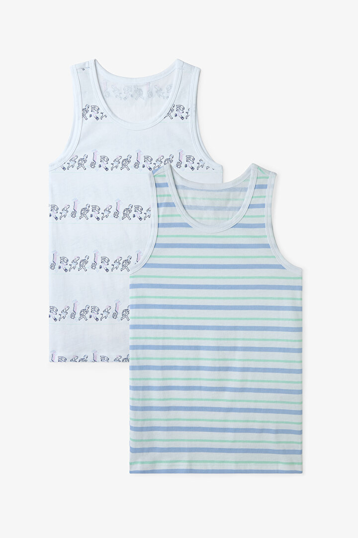 Optical White Boys Runner 2 in1 Tank Top - 1