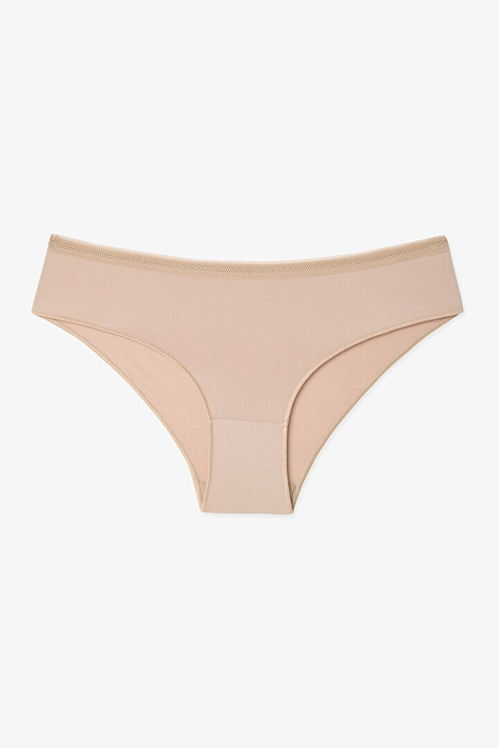 Beige Easy Trim Normal Waist Hipster - 1