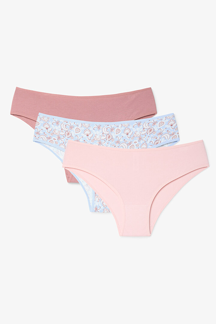 Blue Story Shawl Patterned Low Waist 3in1 Briefs - 1