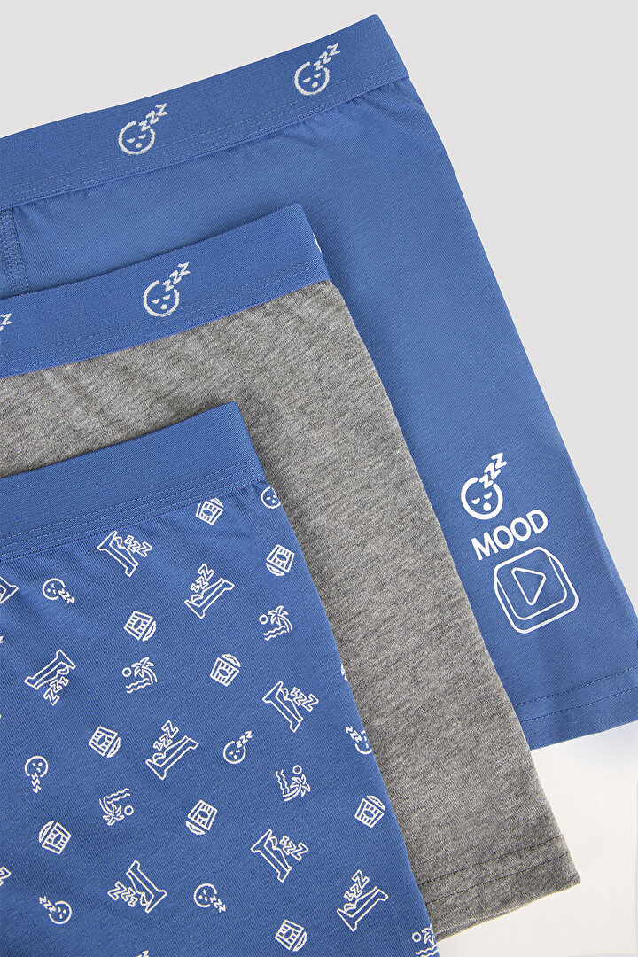 Navy Sleep 3lü Boxer - 2