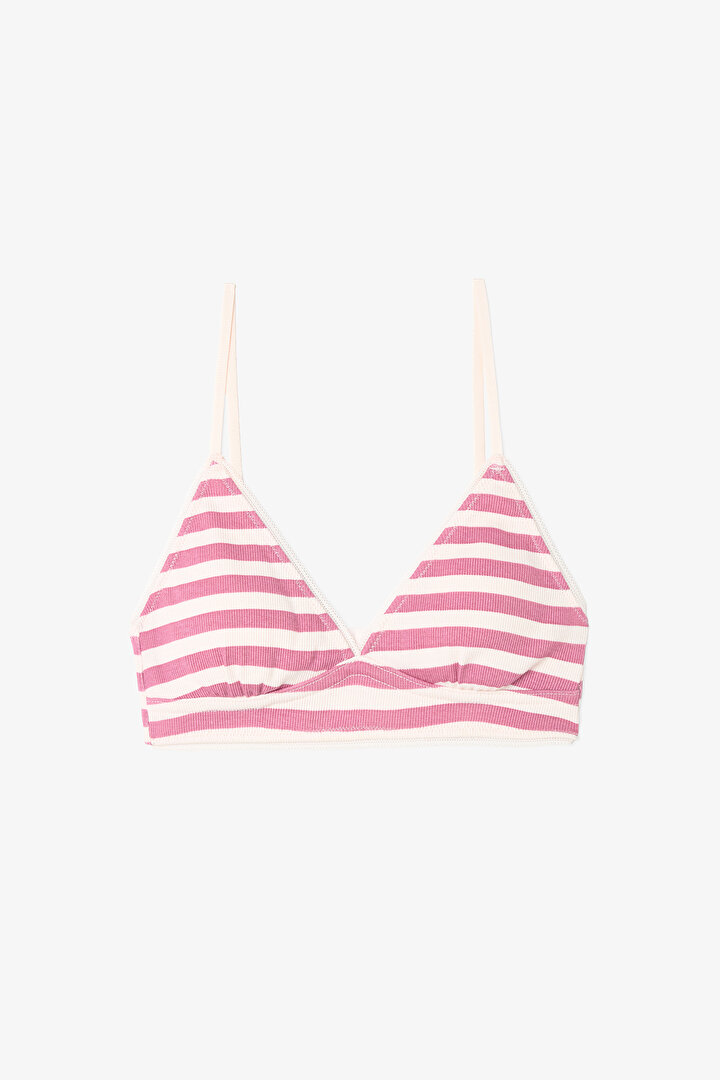 Pink Girls Striped Heart Patterned 2-Pack Training Bra - 1