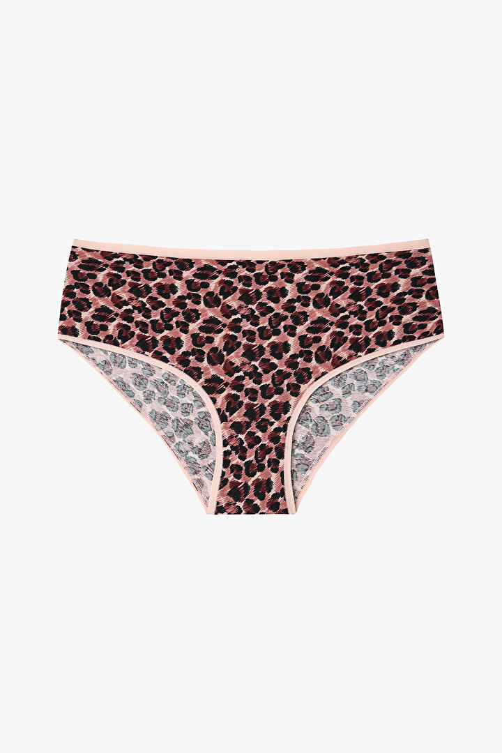 Leopard Patterned Crispy Leo 3in1 High Waist Panties - 2