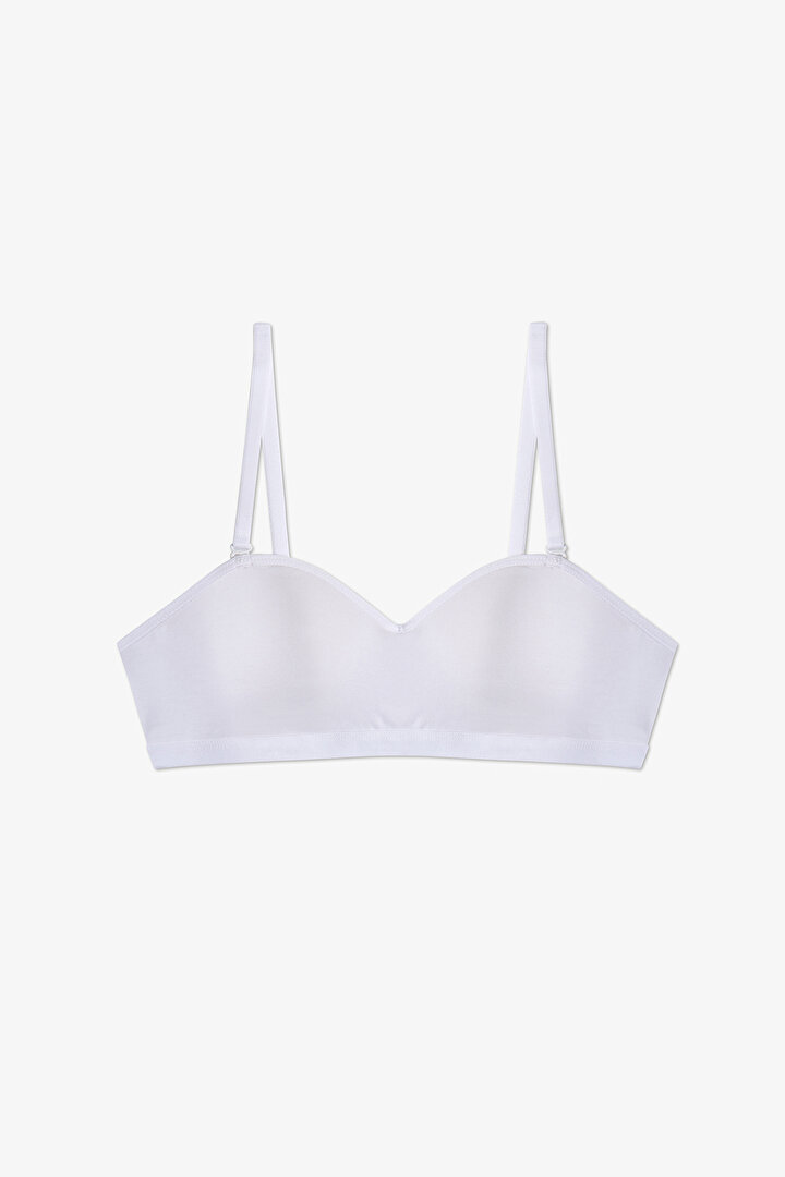 Optical White Girls Bra - 1