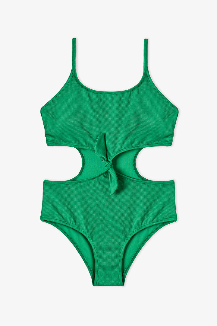 Green Teen Knot Monokini - 1