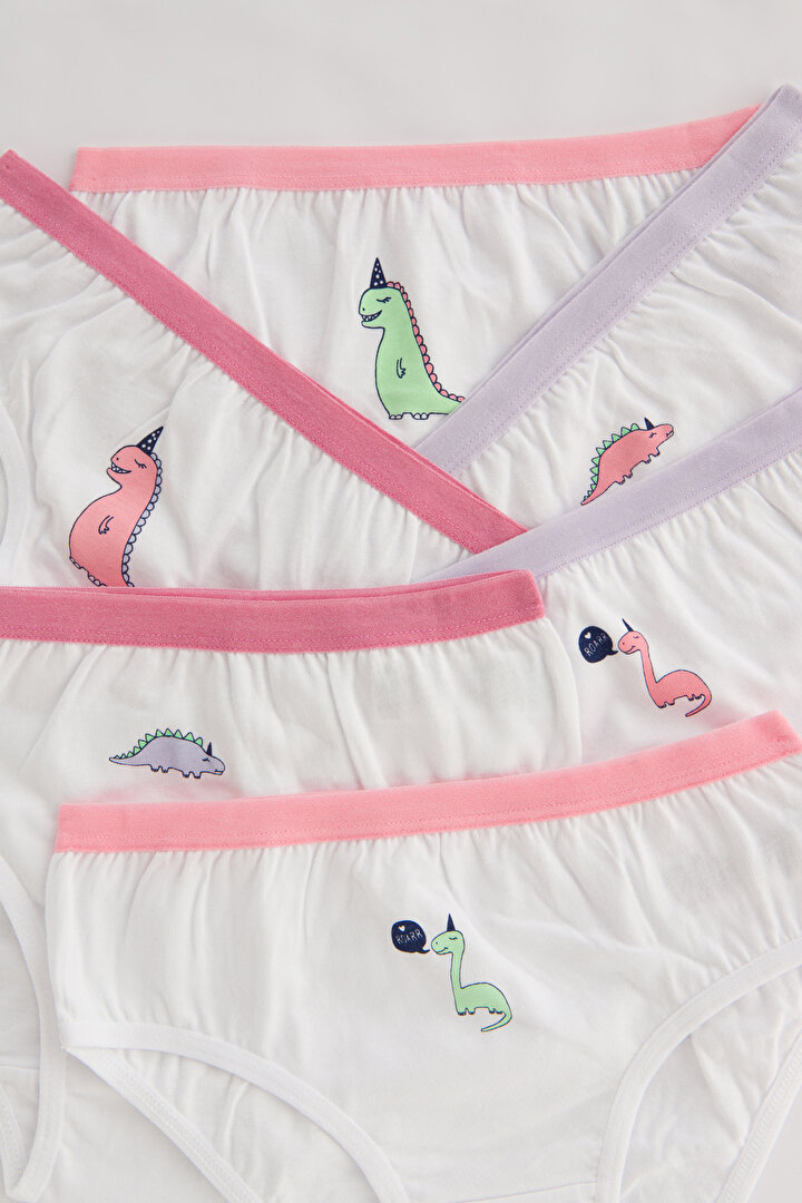 Kız Çocuk Dino Color 6lı Slip Külot - 2