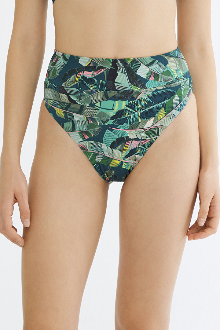 Multi Colour Aloe High Vintage Bikini Bottom - 2