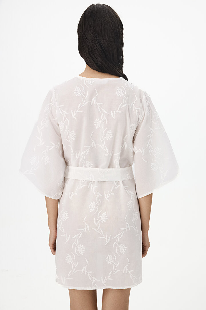 Beyaz Carine Kimono - 2