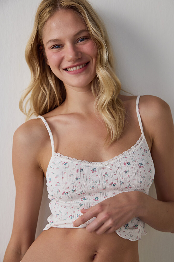 Ekru Pointel Crop Athlete - 1