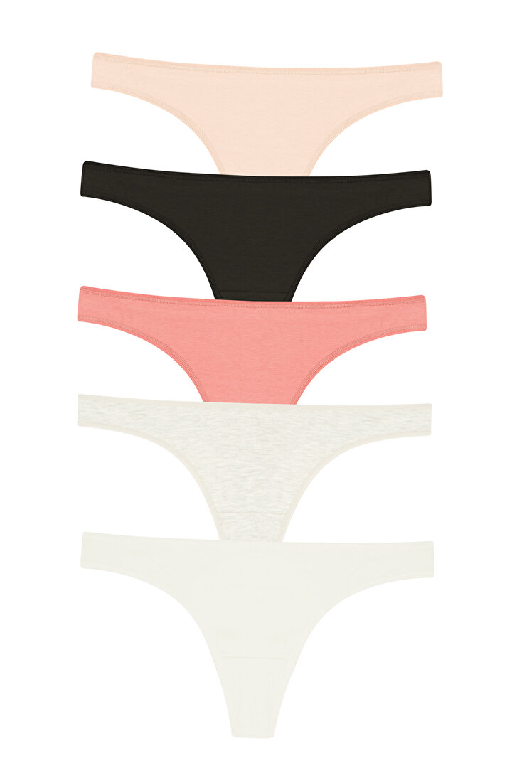 Solid Color 5In1 Thong Bottom - 1