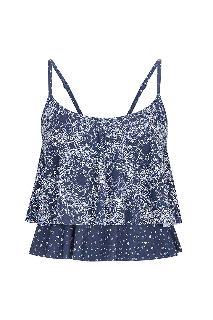 Oceanic Long Crop Bikini Üstü - 1