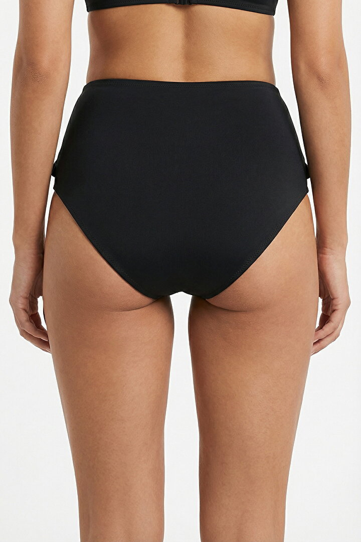 Siyah New High Ruffle Bikini Altı - 2