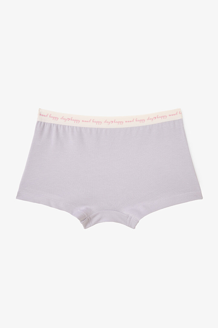 Kız Çocuk Çizgili Kalp Desenli 2'li Boxer - 2