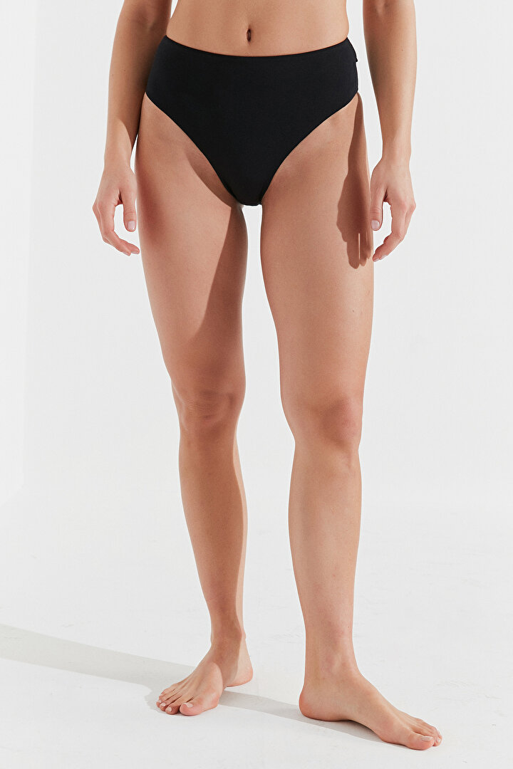 Black Rennes High Detail Bikini Bottom - 1