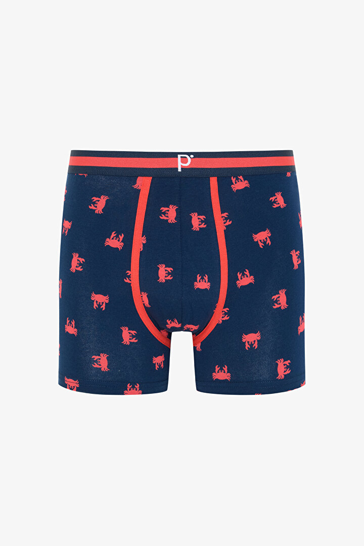 Erkek Pointed Red 3lü Çok Renkli Boxer Külot - 2