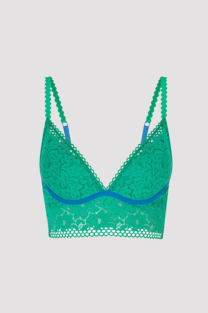 Grandeur Dantelli Yeşil Sütyen - 1