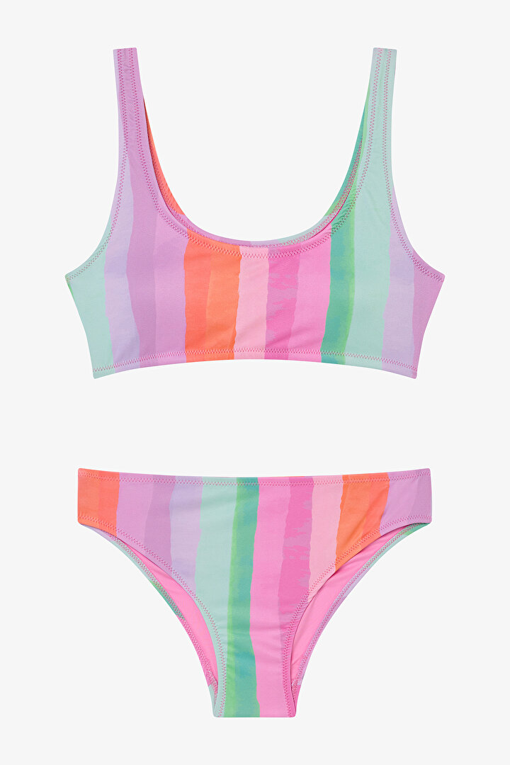 Teen Ocean Halter Multi Colour Bikini Set - 1