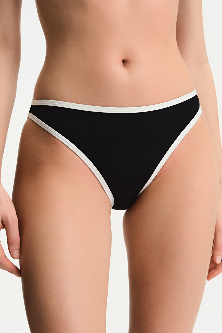 Siyah Nichole Minimal Slip  Bikini Altı - 1