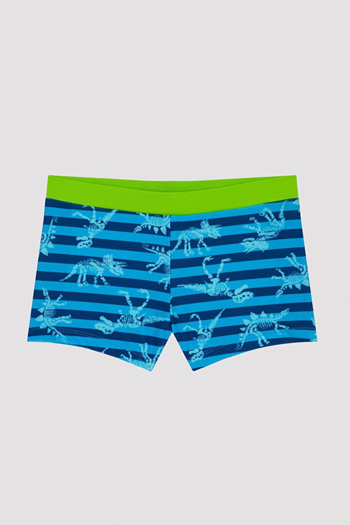 Boys Skeleton Dino Trunk Suit - 1