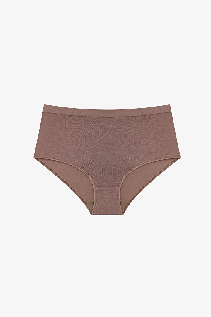 Bej Collagen Yüksek Bel Slip Külot - 1