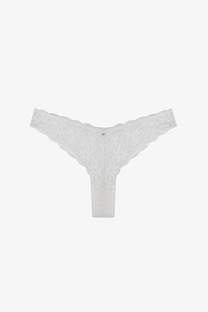 Off-White Lace V-Model Brazilian - 1