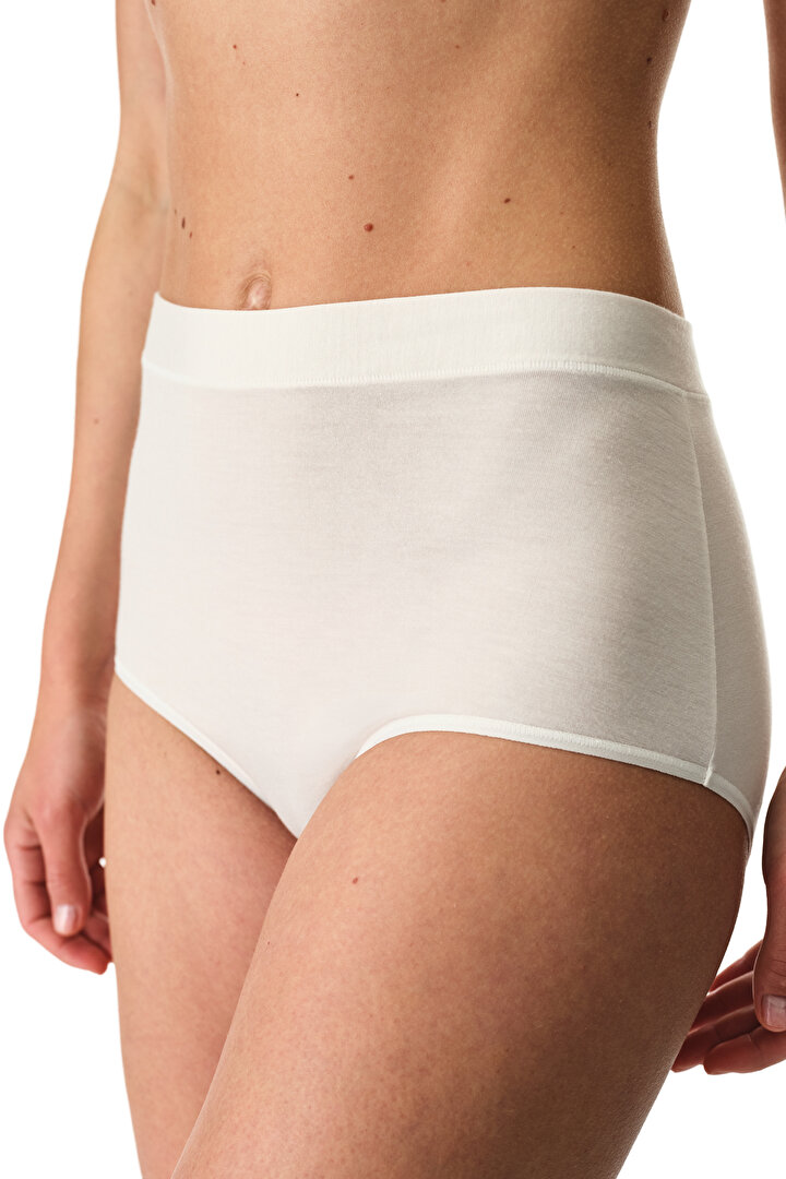 Ekru Collagen Yüksek Bel Slip Külot - 1