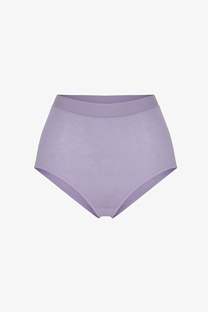 Lila Collagen Yüksek Bel Slip Külot - 1