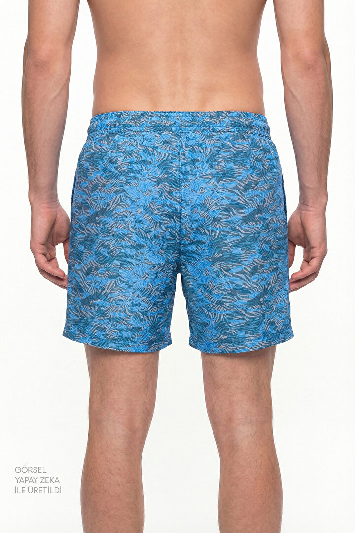 Man Multicolor Belt Deep Zebra Shorts - 2