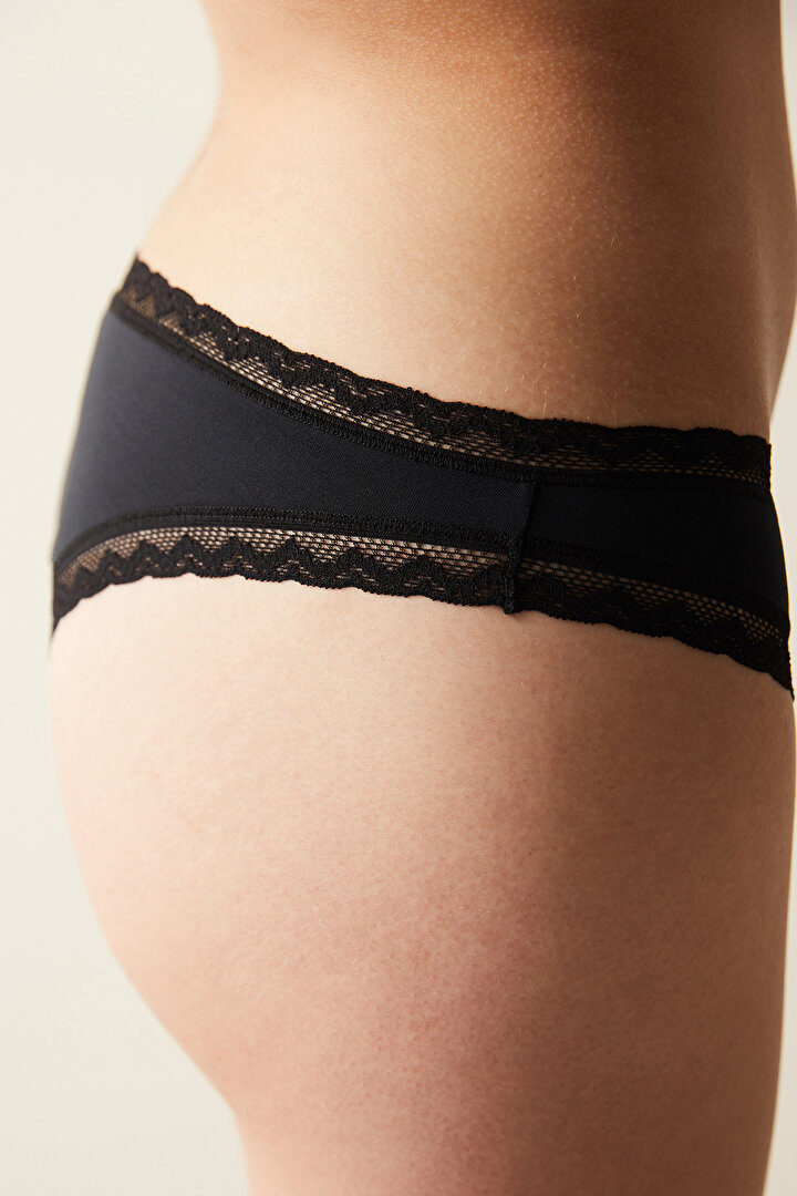 Easy Micro Lace Dantel Siyah Brazilian Külot - 1